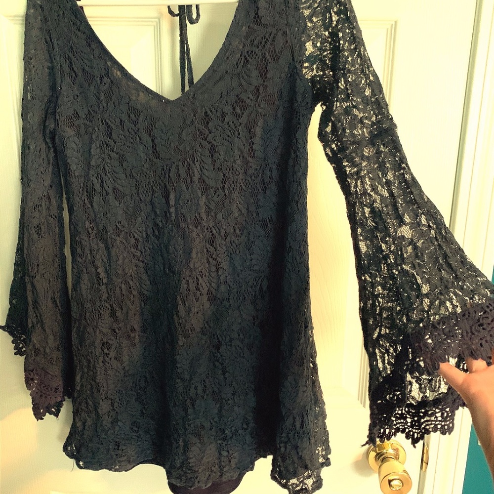 Navy blue lace tunic/dress
